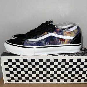 VANS SKATE OLD SKOO MENS 10.5 TIE-DYE TERRY BLACK/MULTI